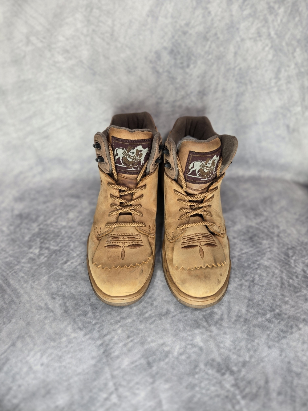 vintage Roper Horseshoe Kiltie Lace-Up Boots